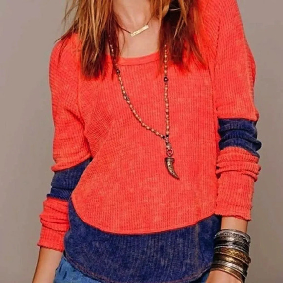 Free People Tops - Free People Diamond Dozen Oversized Thermal